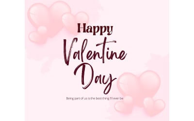 Happy Valentine&#039;s Day Premium Social Media Banner
