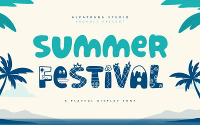 Letní festival - hravé zobrazení písma