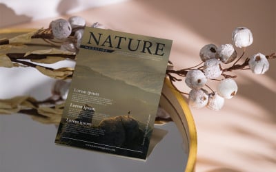 Modèle de couverture de magazine nature