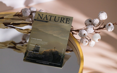 Modello di copertina di una rivista sulla natura