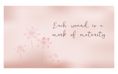 Red Color Scheme Background with Inspirational Message of Maturity