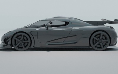 Spor Araba 3D Modeli - Oyuna Hazır Düşük Poli 3D model