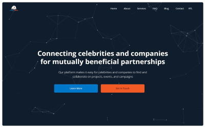 CelebCollab - Den ultimata lösningen för att koppla samman kändisar och företag HTML-mall
