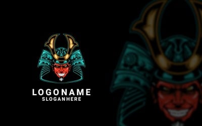 Devil Samurai Graphic Logo Design
