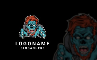 Graficzny projekt logo zombie