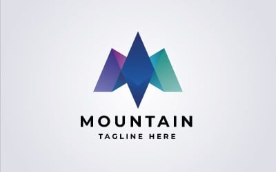 Modelo de Logo Pro com Letra M da Montanha
