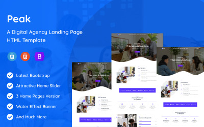 Peak - Digital Agency Landing Page Mall