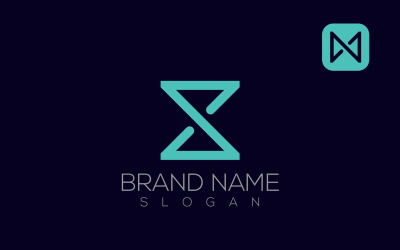 S- oder N-Logo | Unendlichkeit zwei Seiten quadratisches Logo-Design