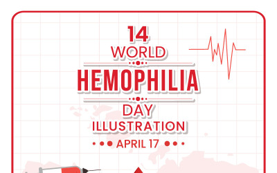 14 Ilustración del Día mundial de la hemofilia