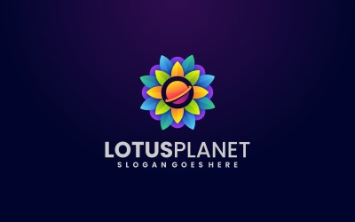 Lotus Planet Gradient färgglad logotyp