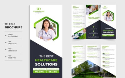 Medical tri fold brochure template