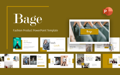 Bage minimalistisch modeproduct PowerPoint-sjabloon