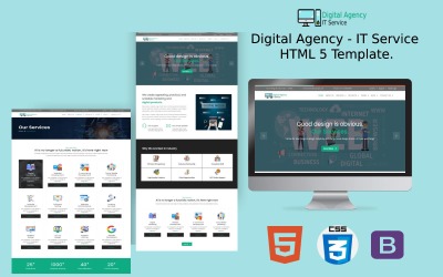 Цифрова агенція - шаблон HTML 5 служби IT.
