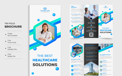 Design de brochura de anúncio de clínica
