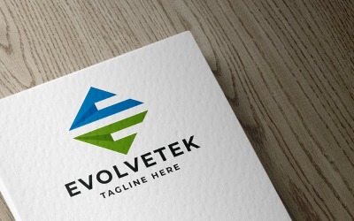 Evolve Letter E Logo Pro szablon