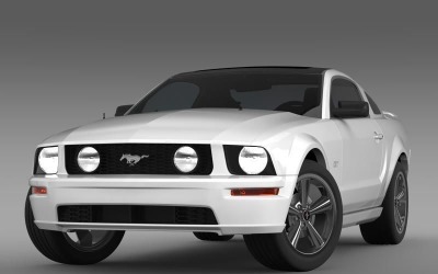 Ford Mustang glassroof GT 2009 3D Model