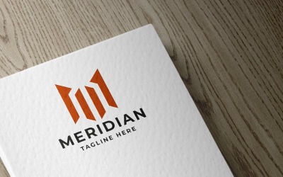 Meridiaan Letter M Logo Pro-sjabloon