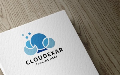 Шаблон логотипу Cloud Dots Pro