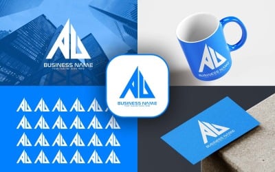 Design professionale del logo della lettera AU per il tuo business - Identità del marchio