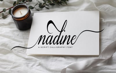 Fonte Nadine,Manuscrito,Caligrafia