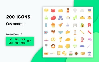 Icon Pack: Gastronomie 200 Icons