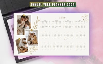 Planificateur annuel annuel 2023 Format prêt à imprimer