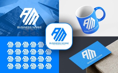 Profesionální návrh loga písmen AM pro vaši firmu - identita značky