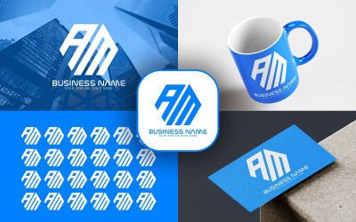 Professionell AM Letter-logotypdesign för ditt företag - varumärkesidentitet