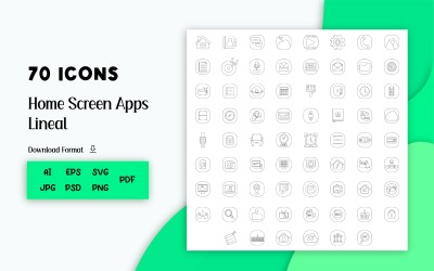 图标包：主屏幕应用程序 Line 70 图标