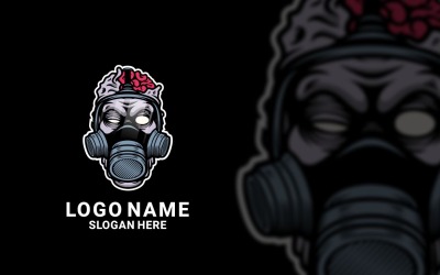 Zombie-Gask-Masken-Grafik-Logo-Design