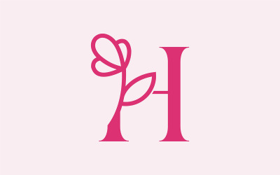 Schöner Mode-Schönheits-Logo-Buchstabe H