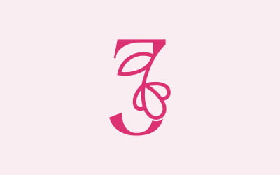 Gyönyörű divat szépség logó betű J