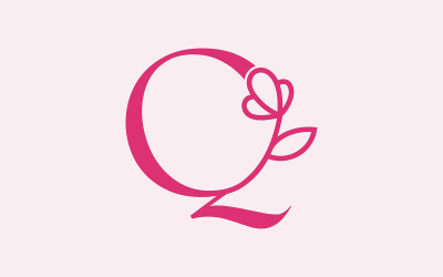 Gyönyörű divat szépség logó Q betű