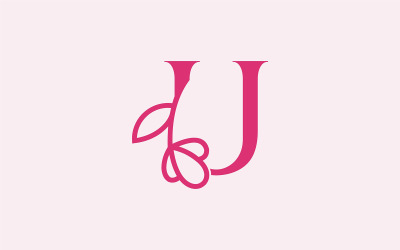 Gyönyörű divat szépség logó U betű