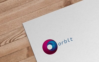 Cyfrowy szablon logo orbity