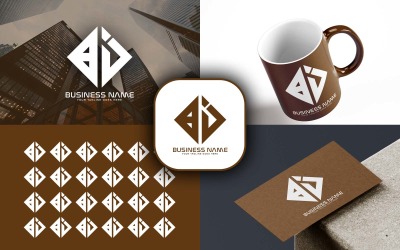 Design profissional de logotipo de letra BJ para sua empresa - identidade de marca