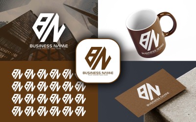 Diseño de logotipo de carta BN profesional para su negocio - Identidad de marca