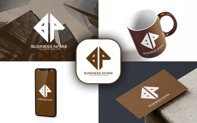 Diseño de logotipo de carta BP profesional para su negocio - Identidad de marca