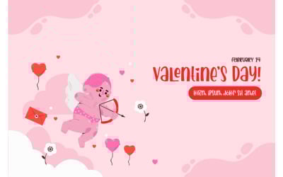 Fondo de saludo de celebración del día de San Valentín