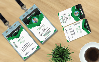 Formulaire de carte d&amp;#39;identité - Pour les entreprises et les institutions - Vert