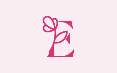 Hermosa Moda Belleza Logo Letra E