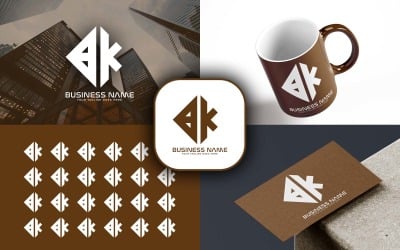 Professionelles BK Letter Logo Design für Ihr Unternehmen - Markenidentität