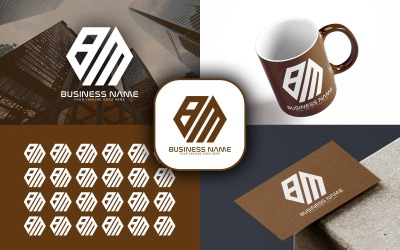 Professionelles BM Letter Logo Design für Ihr Unternehmen - Markenidentität