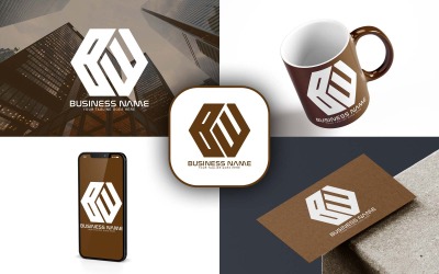 Professionelles BW Letter Logo Design für Ihr Unternehmen - Markenidentität