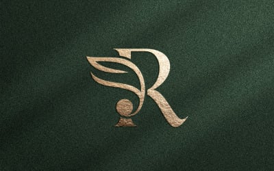 Kosmetisches Schönheits-Spa-Massage-Hochzeits-Logo R