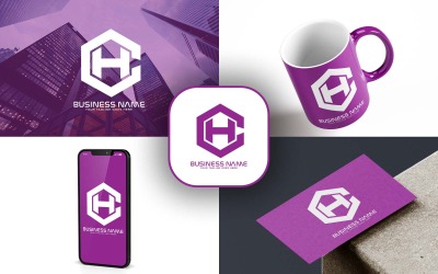 Design professionale del logo della lettera CH per il tuo business - Identità del marchio
