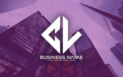 Design professionale del logo della lettera CV per la tua azienda - Identità del marchio