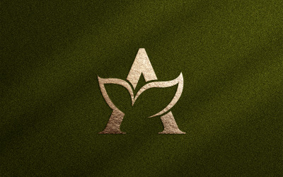 Floral Beauty Logo Leaf Natural Letter A