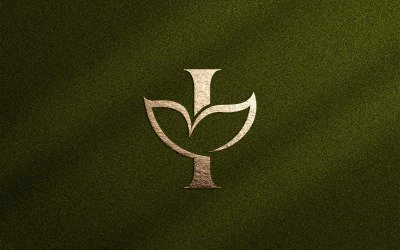 Floral Beauty Logo Leaf Natural Letter I