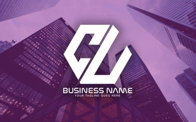 Professional CU Letter Logo Design per il tuo business - Identità del marchio